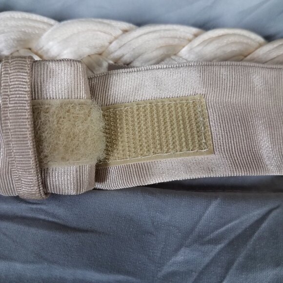 Vintage Carolyn Tanner Braided Belt White Cottagecore Boho Feminine Small XS - Picture 7 of 13